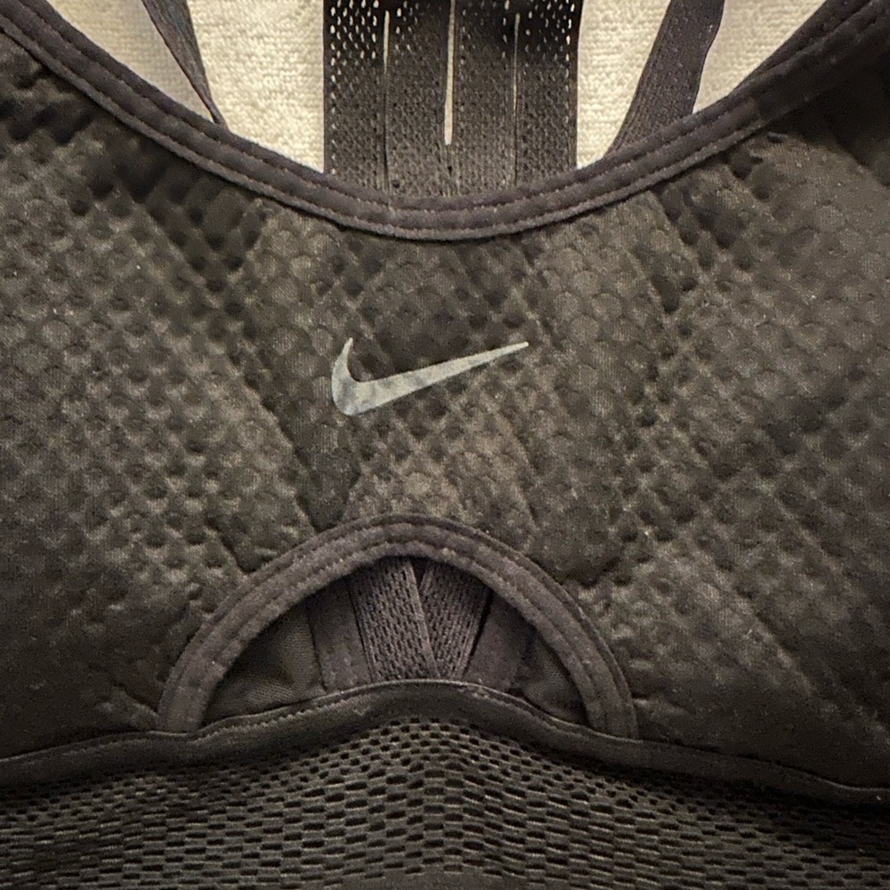 Nike Black Racerback Sports Bra with Breathable Fabric - Picture 2 of 9